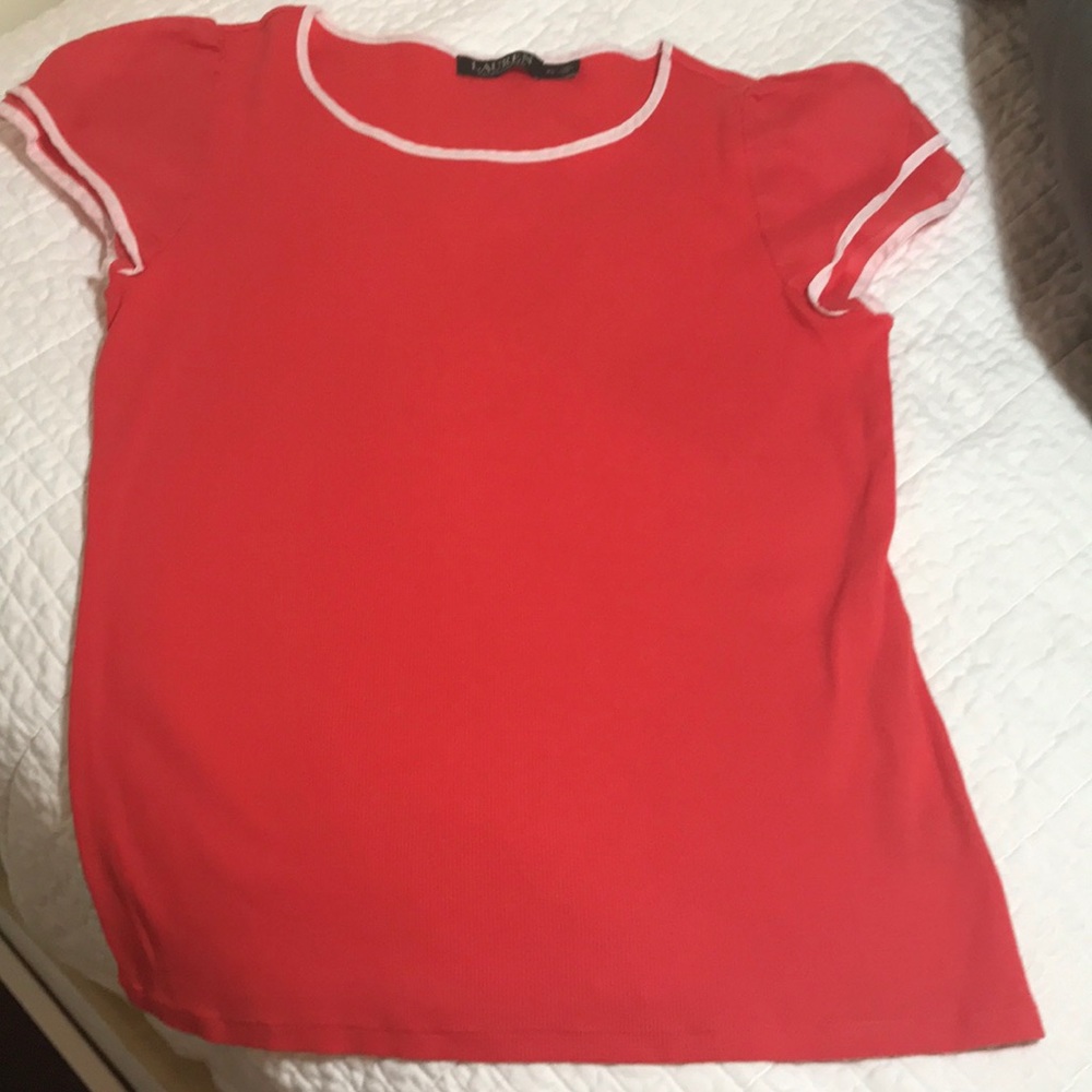 Lauren by Ralph Lauren Orange-red Top XL